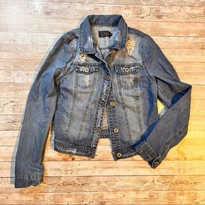 💚Ci Sono distressed denim jacket